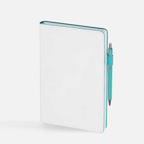 Ежедневник White Shall, недатированный, бело-бирюзовый - рис 5.