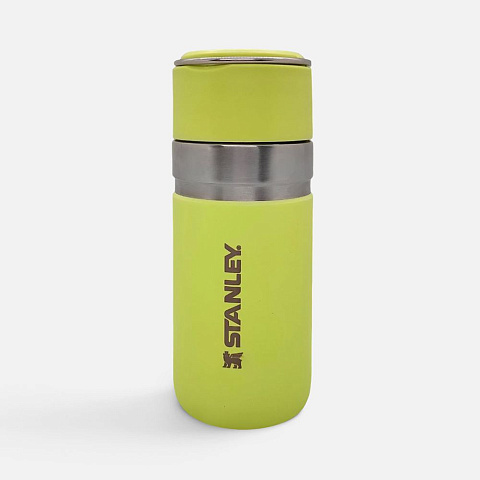 Термобутылка Go Quick Flip 470, желто-зеленая (цитрон)