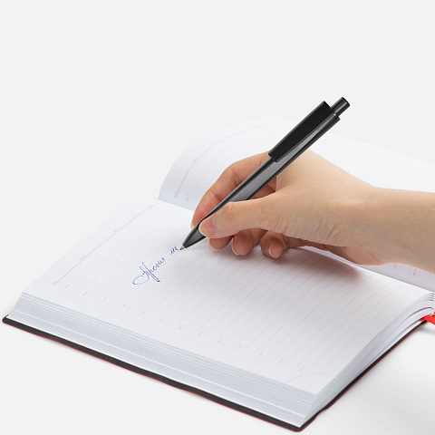 Ручка шариковая Ridge в футляре, черная - рис 5.