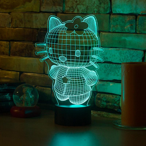 3D лампа Hello Kitty - рис 3.