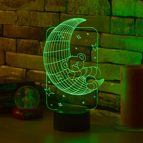 3D лампа Медвежонок на Луне - рис 3.