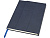 Блокнот Alejandra формата А5 с твердой обложкой из переработанной кожи - Синий - миниатюра