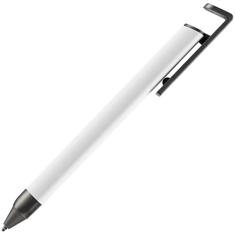 Ручка шариковая Standic с подставкой для телефона, белая - рис 4.