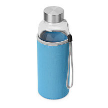 Бутылка для воды Pure c чехлом, 420 мл, голубой