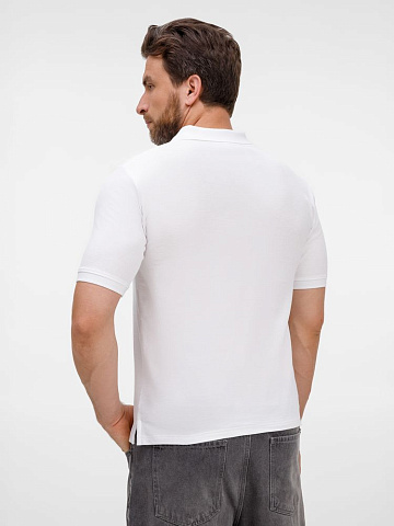 Рубашка поло унисекс Upswing, белая - рис 7.