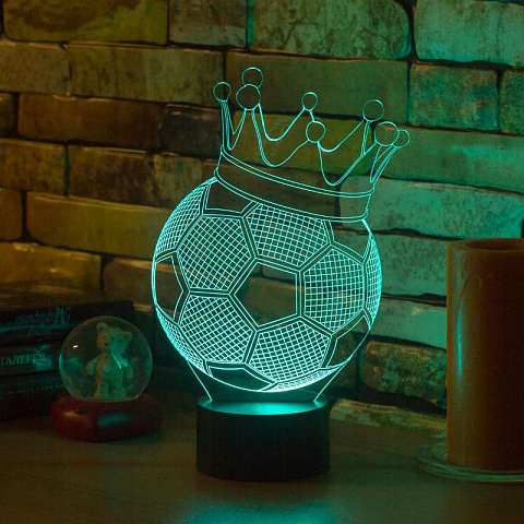 3D светильник Мяч с короной - рис 5.