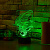 3D светильник Морской конёк - миниатюра