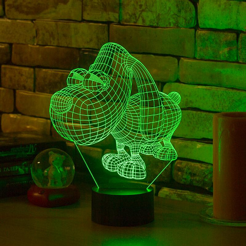 3D светильник Собака - рис 3.