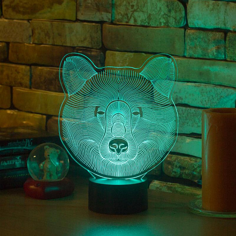 3D светильник Медведь - рис 6.