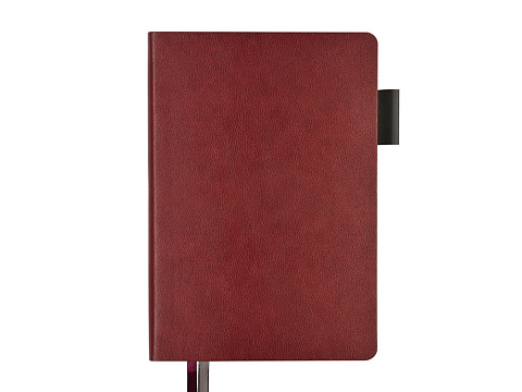 Ежедневник А5 датированный Boston 2026, бордовый с серым обрезом - рис 2.