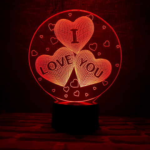 3D лампа I Love You