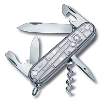 Нож перочинный VICTORINOX Spartan, 91 мм, 12 функций, полупрозрачный серебристый