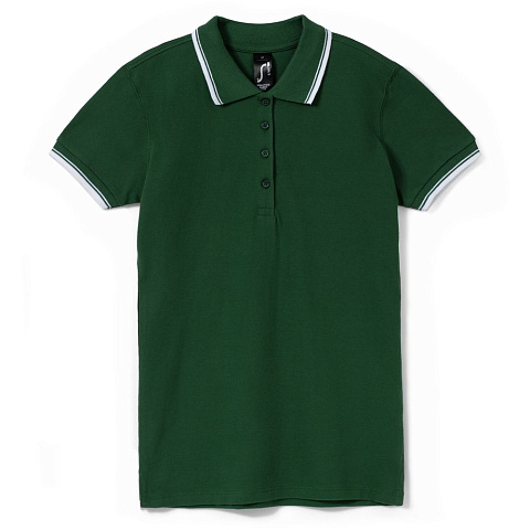 Рубашка поло женская Practice Women 270, зеленая с белым - рис 2.