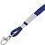 Шнурок для бейджа Tube Metal, синий - миниатюра - рис 4.