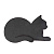 Коврик придверный "Кошка" серый - миниатюра