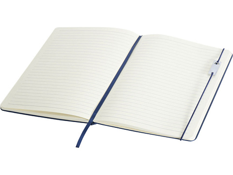 Набор Legato Elegance из блокнота формата А5 в твердой обложке и ручки-роллера, синий/синий - рис 5.