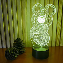 3D светильник Олимпийский мишка