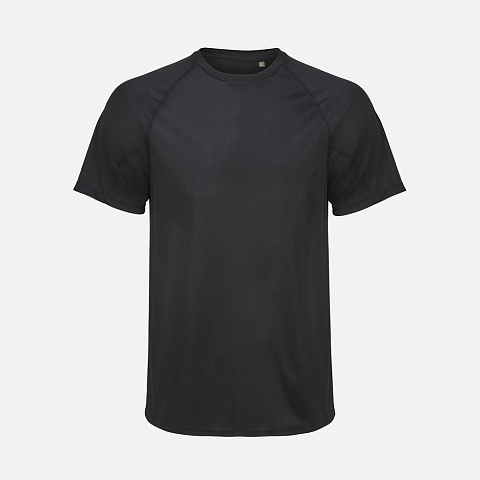 Футболка спортивная унисекс Vortex, черная - рис 2.