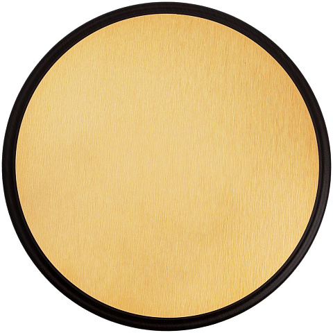 Плакетка Plaque, круглая, венге с золотистой пластиной - рис 2.