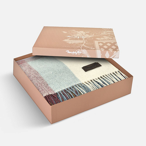 Плед Arequipa, голубой c красным - рис 5.