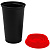 Стакан с крышкой Color Cap Black, черный с красным - миниатюра - рис 3.