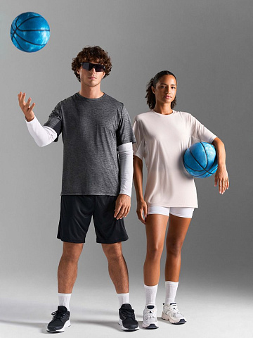 Футболка спортивная унисекс Storm, черный меланж - рис 11.