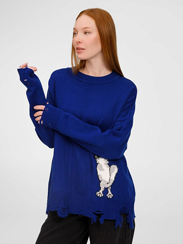 Джемпер Sharpick, темно-синий (кобальт) - рис 11.