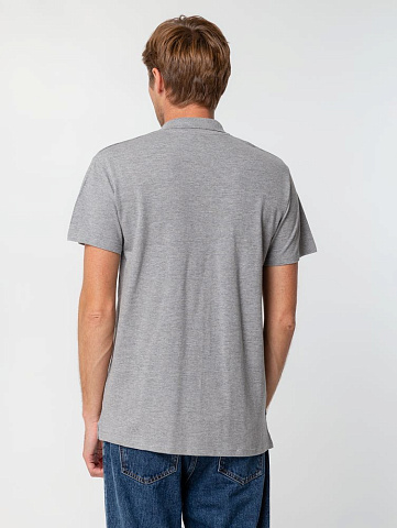 Рубашка поло мужская Summer 170, серый меланж - рис 7.