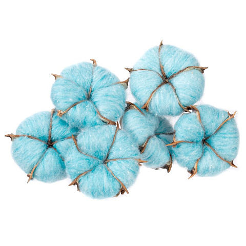 Цветок хлопка Cotton, голубой - рис 3.
