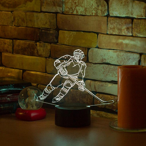 3D светильник Хоккеист - рис 7.