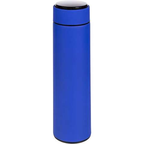 Смарт-бутылка с заменяемой батарейкой Long Therm Soft Touch, синяя - рис 2.
