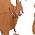 Деревянная карта мира из красного дерева - миниатюра - рис 4.