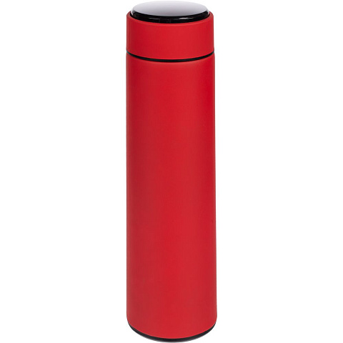 Смарт-бутылка с заменяемой батарейкой Long Therm Soft Touch, красная - рис 2.