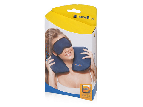 Набор дорожный Travel Blue Sleep Set, синий - рис 17.