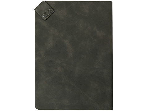 Блокнот А5 в гибкой обложке Chaplin, серый - рис 4.