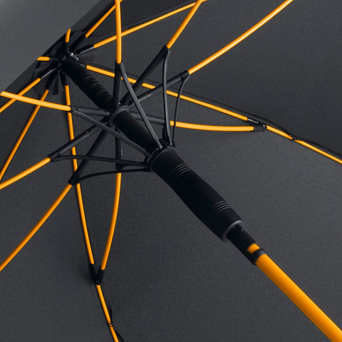 Зонт-трость с цветными спицами Color Style, оранжевый - рис 3.