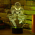 3D лампа Человек Паук - миниатюра - рис 3.