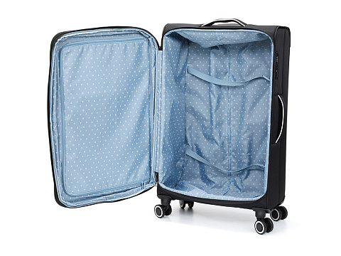 Чемодан TORBER НЕРО, чёрный, переработанный ПЭТ, 48 х 28 х 79 см, 90 л - рис 6.