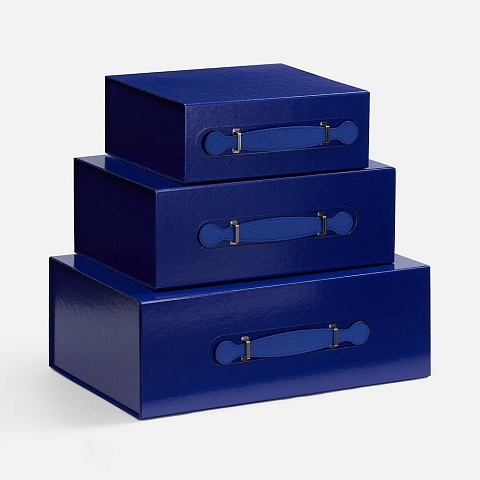 Коробка складная Holdfold, L, синяя - рис 8.