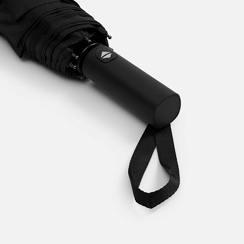 Зонт складной Smooth Move с плавным закрытием, черный - рис 7.