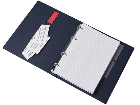 Блокнот на кольцах Favor, темно-синий - рис 5.