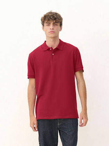 Рубашка поло унисекс Pacific, красная - рис 5.