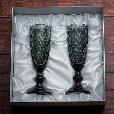 Набор бокалов для шампанского Геометрия (2 шт) - рис 2.