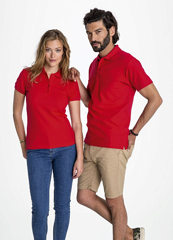 Рубашка поло мужская Spring 210, бордовая - рис 6.