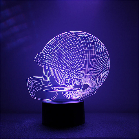 3D светильник Шлем для американского футбола - рис 4.