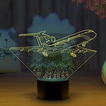 3D светильник Самолет авиалайнер ТУ-154