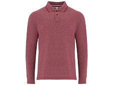 Рубашка поло Dylan мужская с длинным рукавом, меланжевый гранатовый