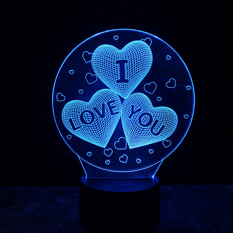 3D лампа I Love You - рис 5.