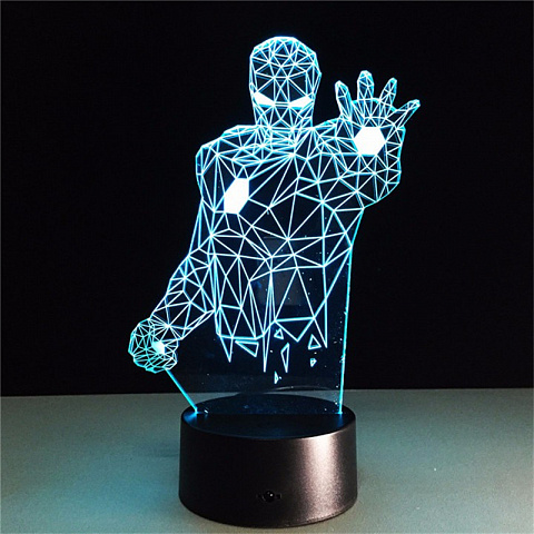 3D светильник Железный человек - рис 3.
