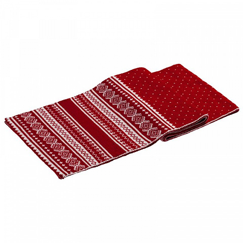 Новогодний шарф Теплая зима (красный) - рис 3.